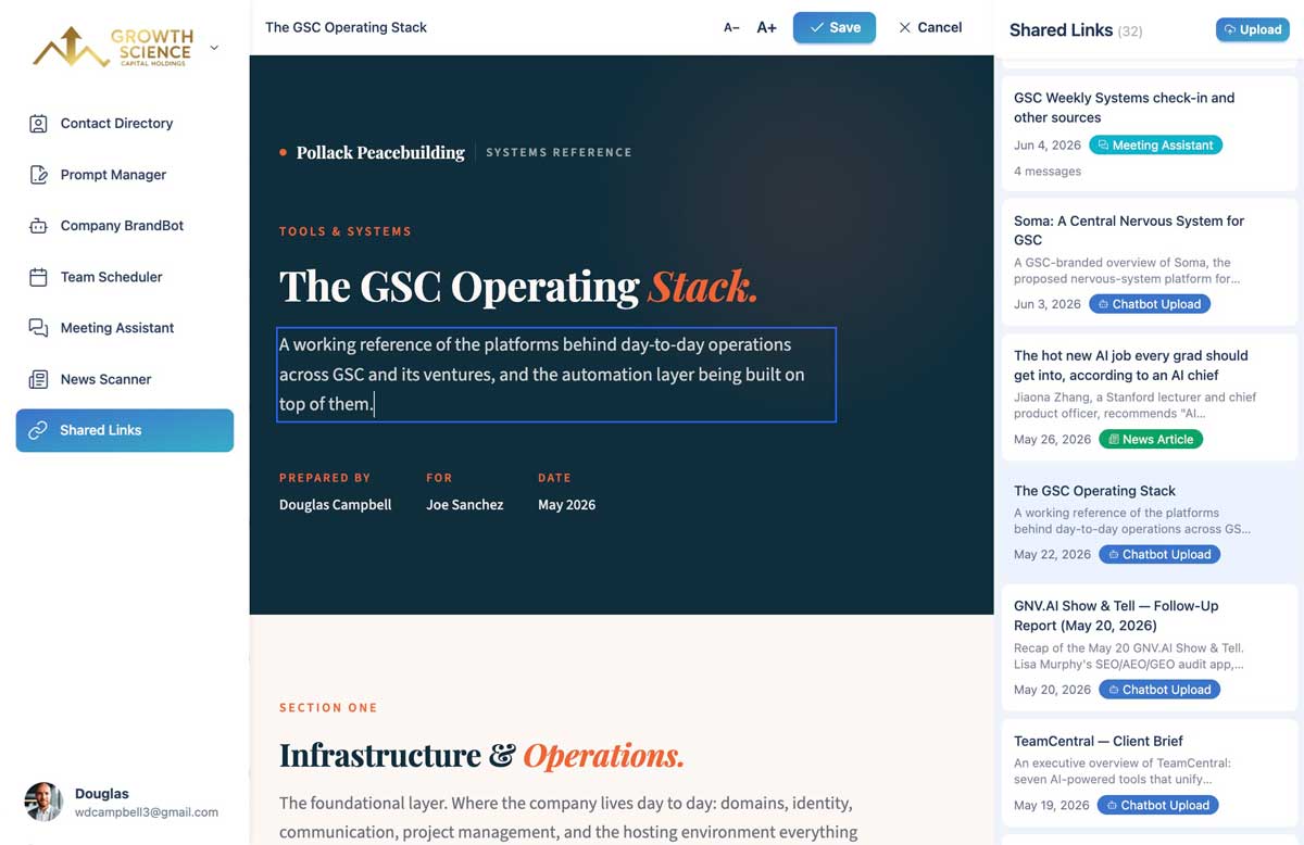 Shared Links screenshot