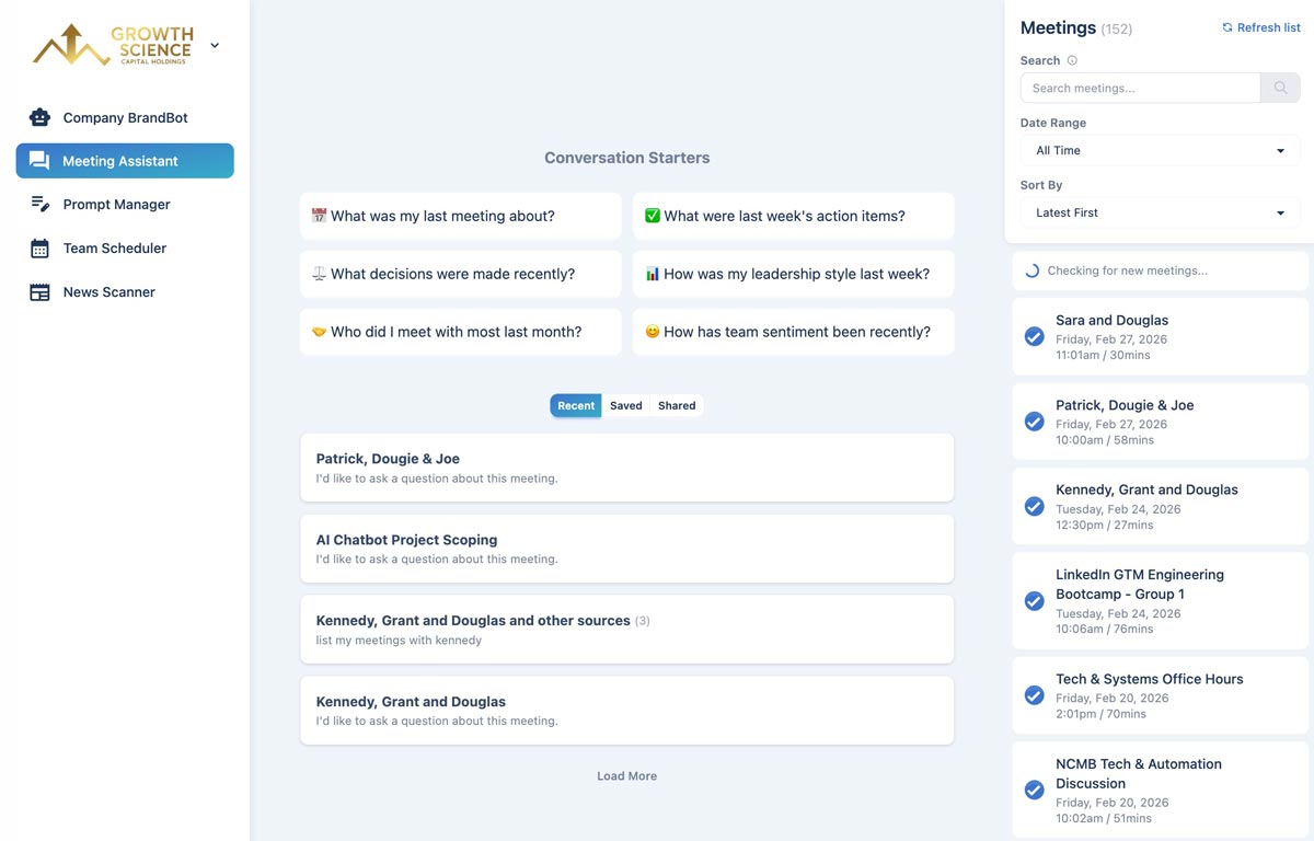Meeting Assistant screenshot