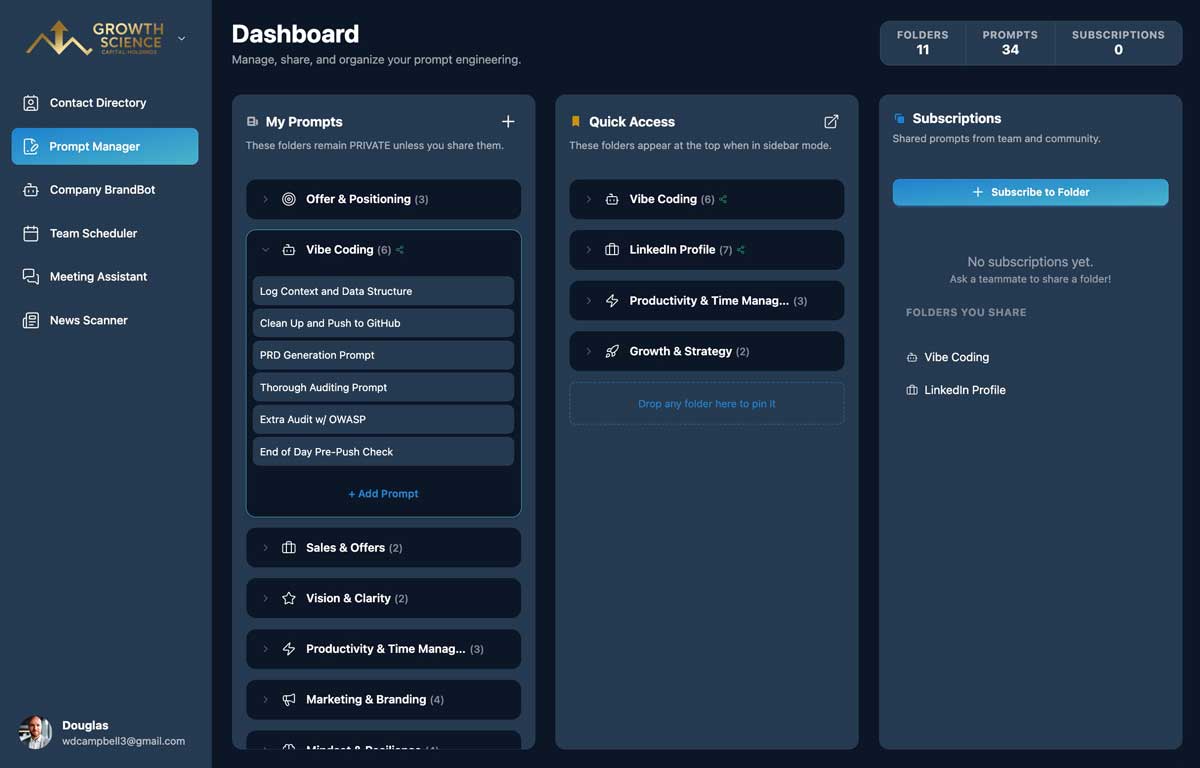 Prompt Manager screenshot